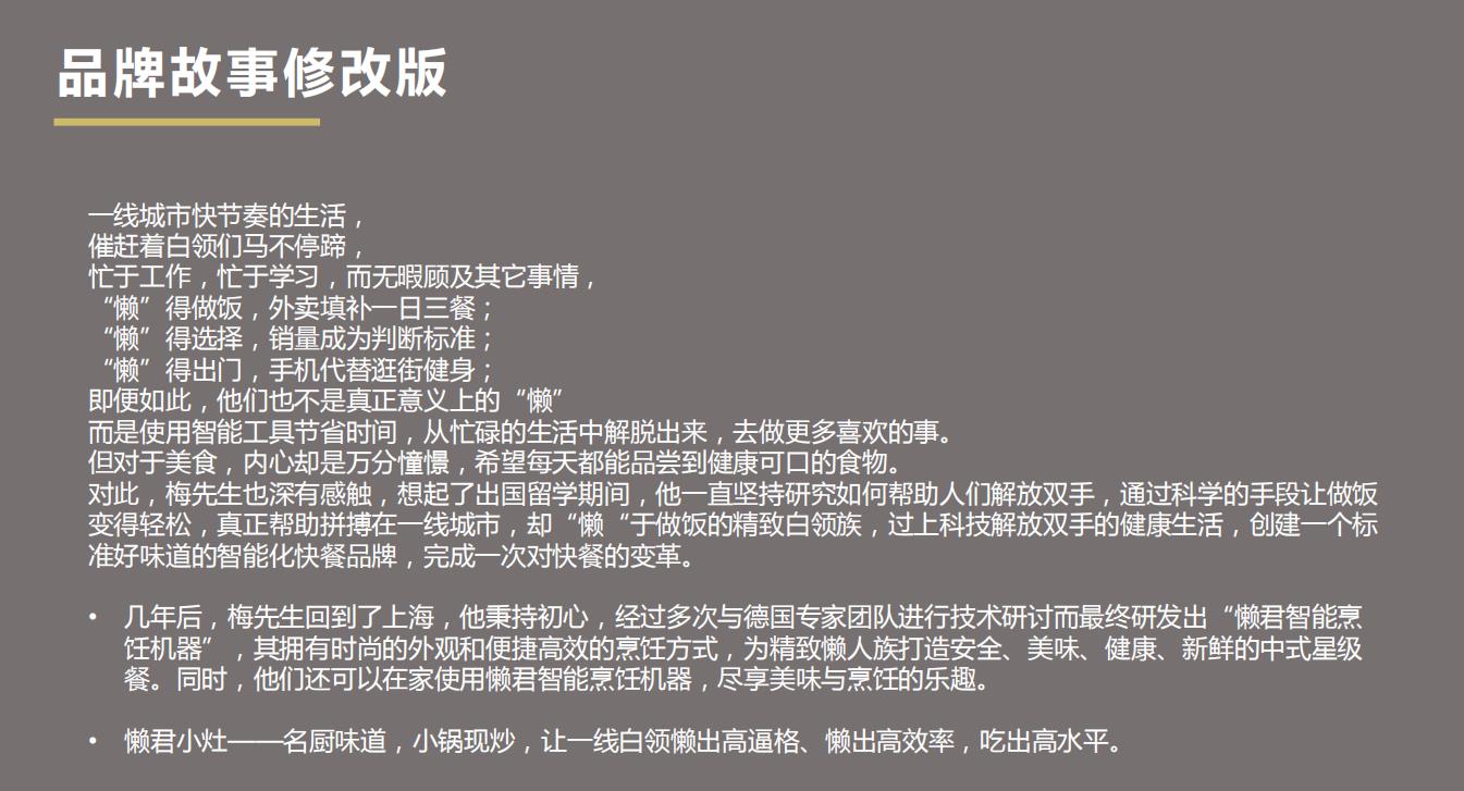 懶君小(xiǎo)竈AI烹饪機餐飲品牌營銷策劃