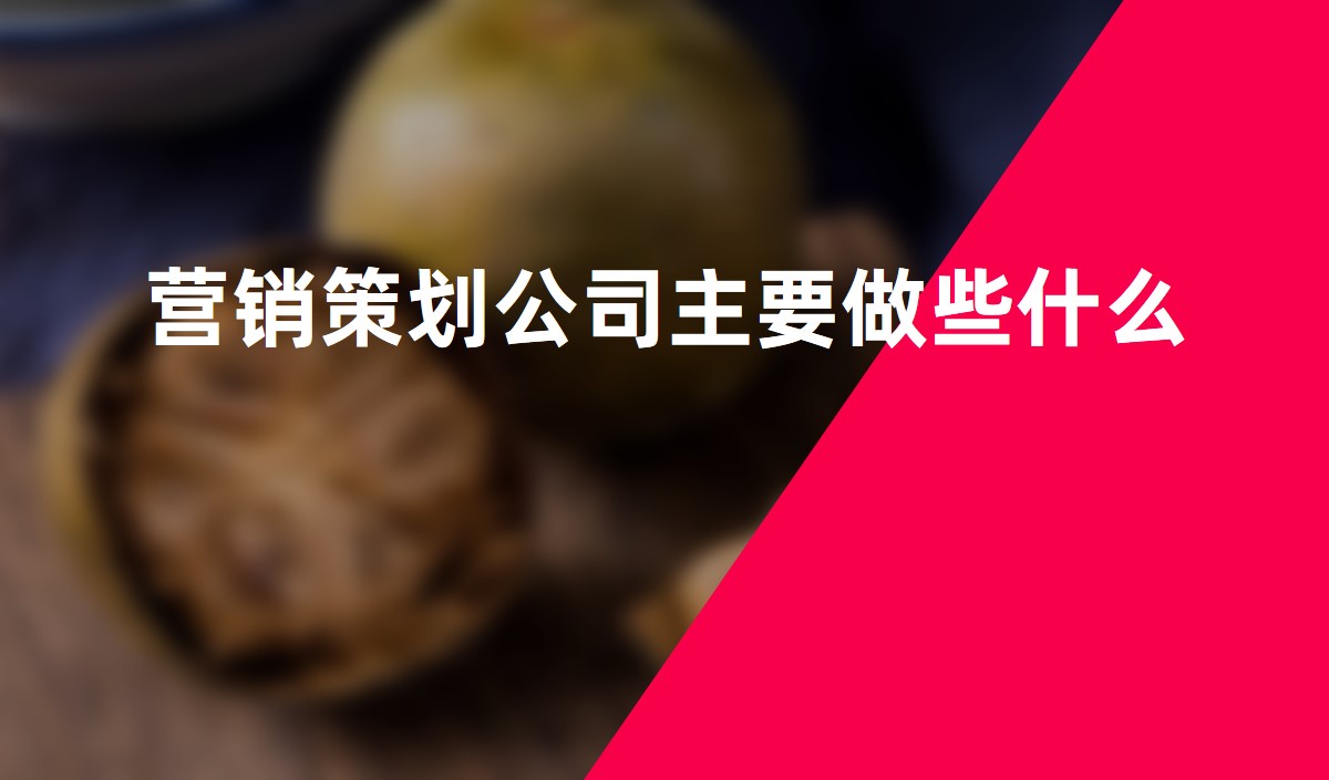 營銷策劃公(gōng)司主要做些什麽