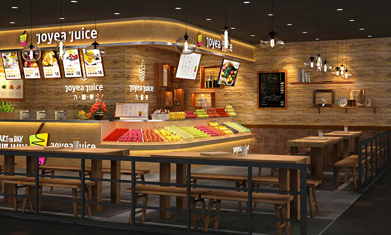 鮮榨果汁店(diàn)鋪設計